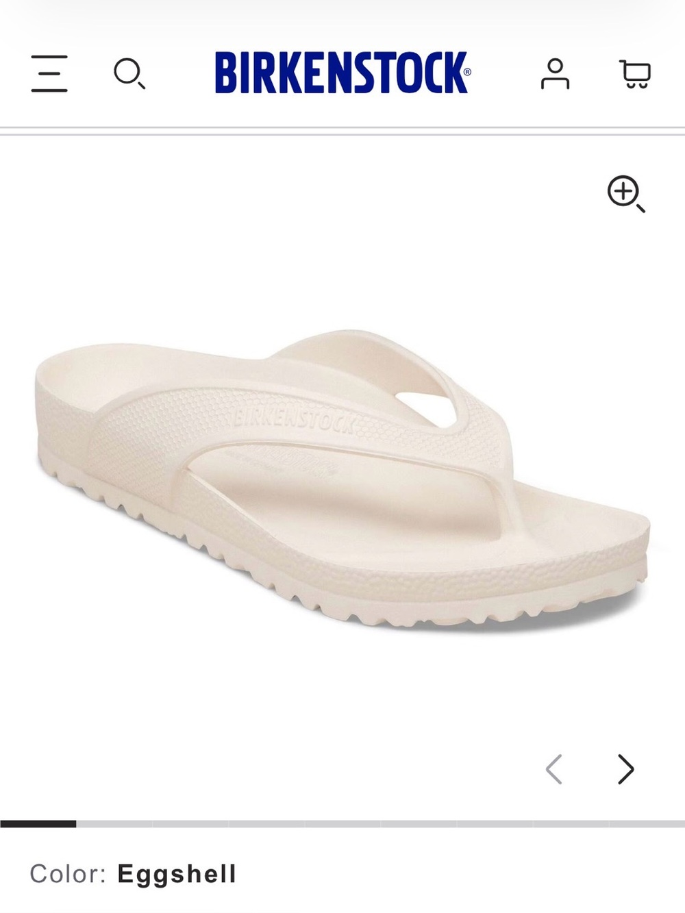 Birkenstock Recovery Thong Sandal - Honolulu EVA NWT Eggshell w-7 m-5